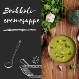 Brokkoli-creme-suppe mit brokkoli-Roeschen